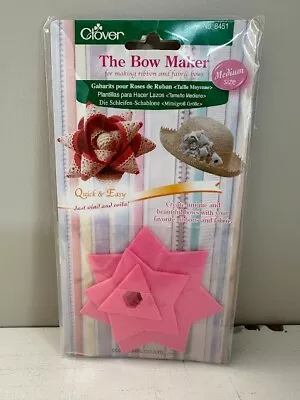 Clover BOW MAKER Medium Size 8451 Ribbon Fabric Tool Quick Easy NEW Sewing Craft • $8