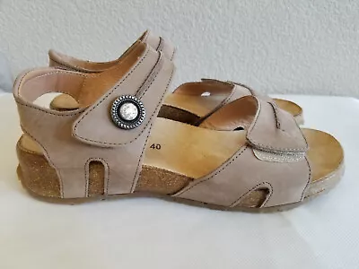 Haflinger Light Tan Leat Sandals. Sz40. Very Gently Used • $26.88