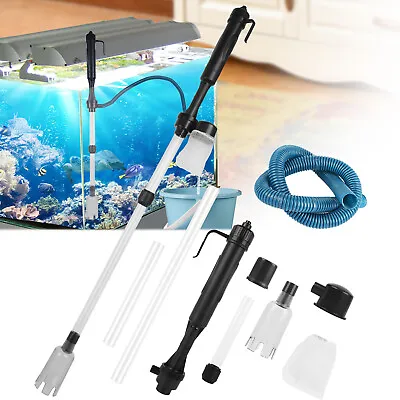 $15.93 • Buy Aquarium Cleaner Syphon Fish Tank Pump Vacuum Gravel Water Filter Tool Portable