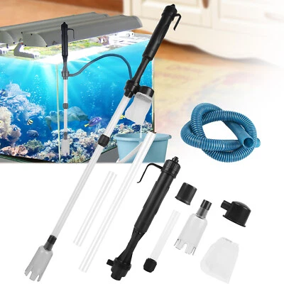 $15.93 • Buy Aquarium Cleaner Syphon Fish Tank Pump Vacuum Gravel Water Filter Tool Portable
