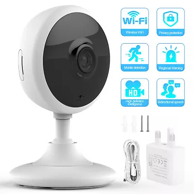 HD 1080P Wireless WiFi CCTV Indoor Outdoor Mini IP Camera Home Security Cam • £13.99