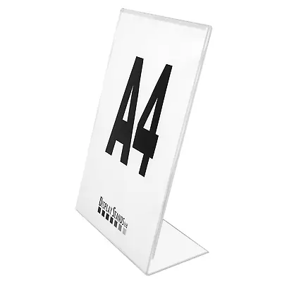 Acrylic Poster Holders Counter Sign Display Stands SINGLE SIDED (SU+SGL) • £6.09