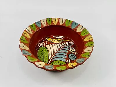 Vintage Mexican Pottery Terracotta Red Clay Bowl 7  X 2  • $18