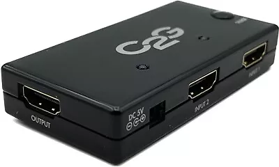 2-Way Port HDMI Selector Auto Switch - Slim Design - Black C2G 40349 • $6.95