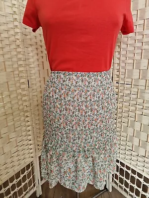 £10 • Buy Skirt, Size 24, Simply Be, Green, Floral, Shirred Waist, Drop Frill, BNWT £25