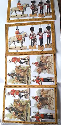 Vintage Mamelok Scraps Military Band Horses 2 Pair 4 Sheets 1986 Decoupage Journ • £4.95