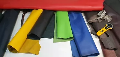 Multiple Colors & Sizes HIGH QUALITY 100% GENUINE COW LEATHER * PIECE LEATHER • £2.40