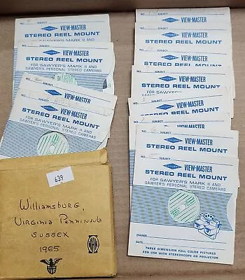 1965 Vintage AIB TRIP Personal VIEW-MASTER 12 REELS Va WILLIAMSBURG SUSSEX PENN • $82.50