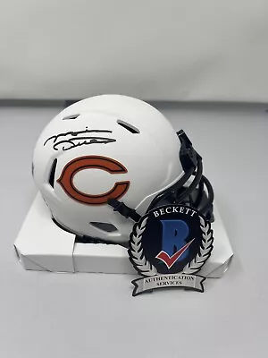 Mike Ditka Signed Chicago Bears Lunar Eclipse Riddell Mini Helmet Beckett COA 2 • $109.99