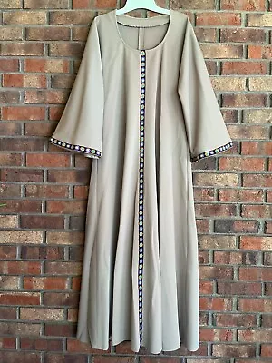 Vintage Hippie 1970s Style Maxi Dress Long Flare Sleeve Costume Embroidery • $29.99