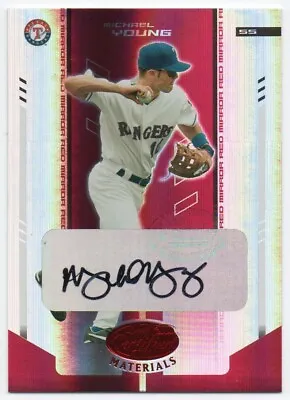 2004 Leaf Certified Materials Mirror Autograph Red 197 Michael Young Auto /250 • $15
