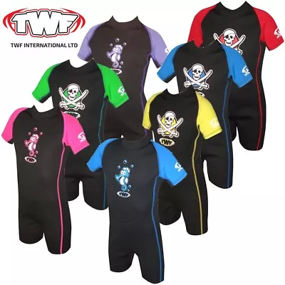 Twf Shorty Wetsuit Childs Kids Childrens Boys Girls Uv Swim Sun Surf Wet Suit • £9.95