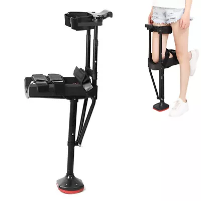 Hands Free Knee Crutch Adjustable Single-Leg Telescoping Assisted Walking Crutch • $206.15