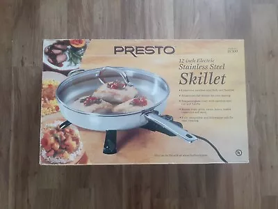 Presto 12  Electric Skillet With Glass Lid 07300 Handle 2006 New • $85