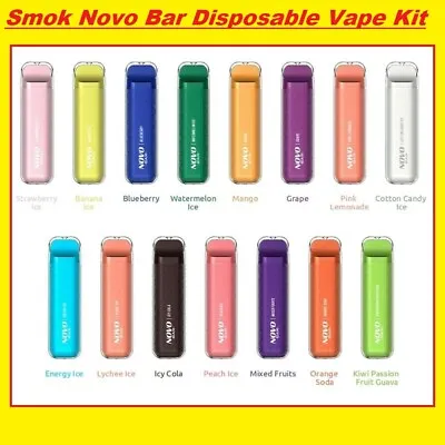£4.25 • Buy SMOK Novo Bar Disposable Vape Kit 2ml 20 Mg Pod E-CIG AUTHENTIC