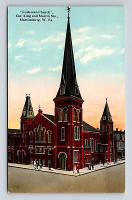 Lutheran Church Cor King & Martin Sts Martinsburg WV PHOTOCHROM Postcard • $6.83