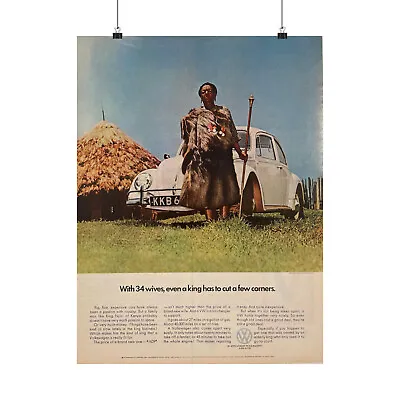 Volkswagen Beetle VW Bug Poster - VW Advertising Ad Print Mid Century Wall Art • $20