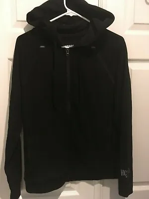 Victoria Secret Sport Womens XS VSX Black Full Zip Front Hoodie Bling Glitter • $24.99