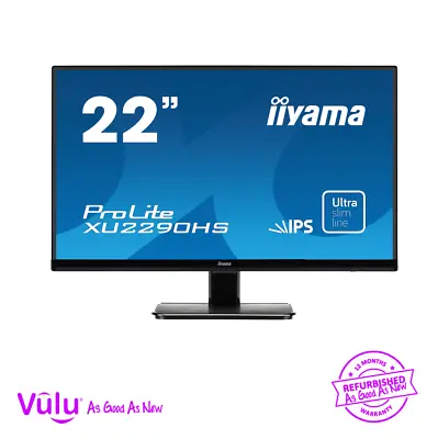 IIYAMA ProLite TFT Monitor XU2290HS-B1 22  IPS LED 1920 X 1080 - HDMI - Black • £59.99