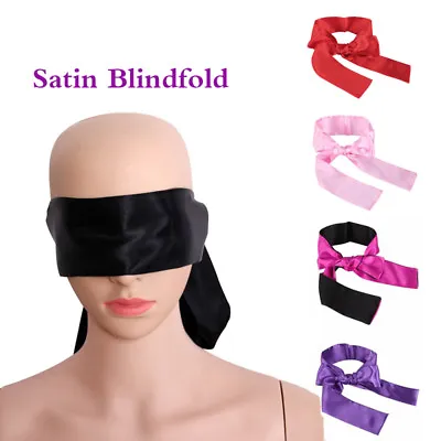 $8.99 • Buy Romantic 2 Packs Soft Multicolor Satin Blindfold Eye Mask Couple Game Cosplay