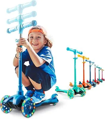 £115.99 • Buy Kids Child Kick Push Scooter 3 Wheels LED Flashing Tilt Lean Scooter Boys Girls