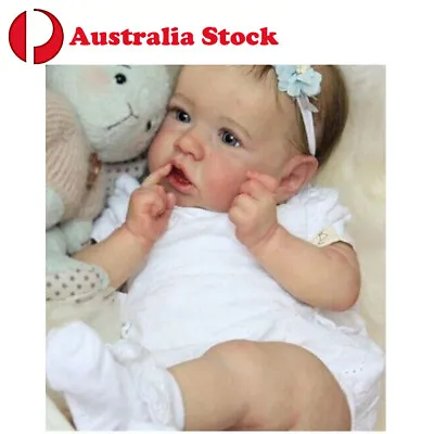 22'' Lifelike Reborn Baby Dolls Full Body Silicone Girl Boy Vinyl Toddler Toy • $134.61