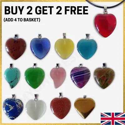£3.59 • Buy Love Heart Chakra Necklace Quartz Reiki Crystal Healing Point Cut Pendant Yoga