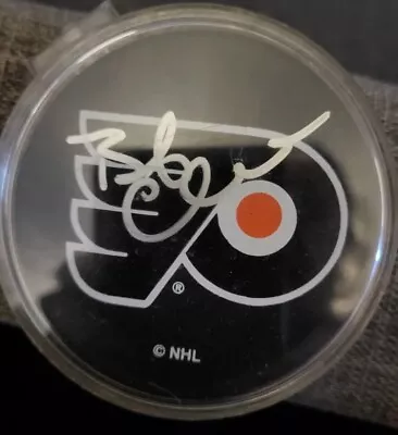 Bobby Clarke HOF Autographed Philadelphia Flyers Hockey With Bonus Trading Card • $29.99