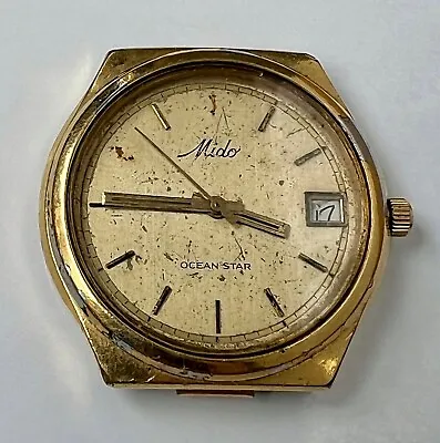 MIDO Ocean Star Automatic Watch  Beige Dial Swiss Made Vintage To Restore • $100