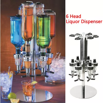 Portable 6-Bottle Liquor Dispenser Beverage Wine Beer Whisky Cocktail Dispenser • $37.06