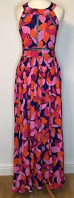 Abel The Label Anthropologie Hollywood Dress Sz L Multicoloured Maxi Sexy Back • £94.05