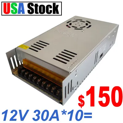 12V 30A DC Amp Switching Power Supply Adapter For LED Strip Light AC 110V/220V • $69.98