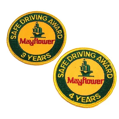 Lot Of 2 Vintage Mayflower Moving Safe Driving Award Patches Truck Driving Logo • $32.40