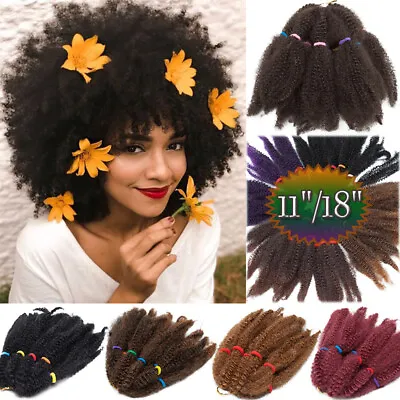 £6.35 • Buy Afro Kinky Curly Braids Bulks For Braiding Hair Extensions Puff As Human Twist