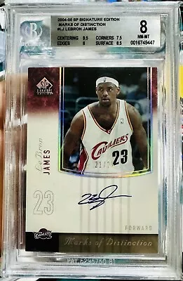 2004-05 SP Signature Edition Marks Of Distinction Lebron James Auto /25 BGS 8 • $9600