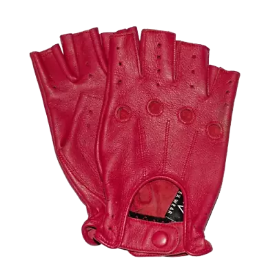 100% Genuine Lambskin Leather Fingerless Driving Gloves Chauffer Swift Wears • $14.99