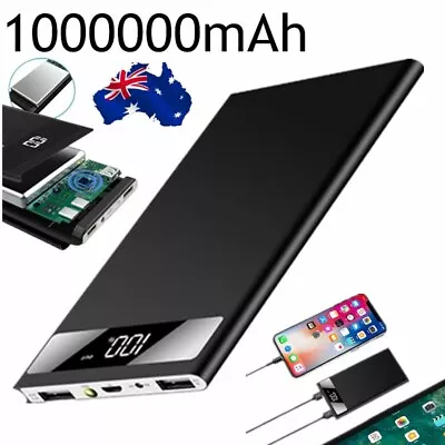 $26.99 • Buy Portable 1000000mAh External Power Bank Pack 2USB Battery Charger For Phone AU