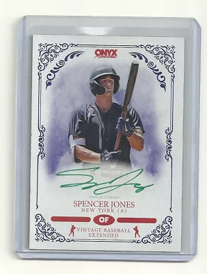 2022 Onyx Vintage Baseball Autograph SPENCER JONES #VASJ -- GREEN INK Auto   /50 • $0.99