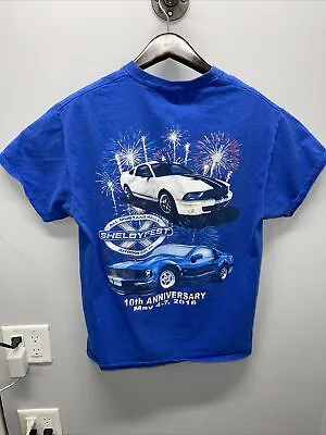 10th Anniversary Shelby Fest Mustang T-shirt Sz L K 365 • $9.99