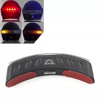 Wireless LED Motorcycle Helmet Mount Turn Signal Stop Running Brake Light Custom • $18.04