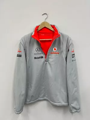 Vodafone McLaren Mercedes Benz Mobil 1 Zip Pullover Fleece Jacket Sz L • $115