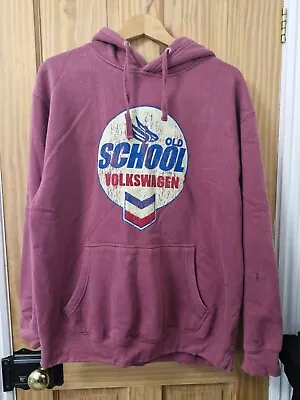 Old Skool Burgundy Hoodie Festival Tops XL Van Life • £6