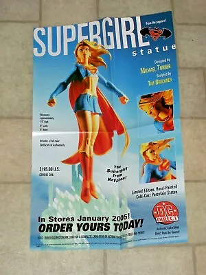 Supergirl Statue Promo Poster 11  X 17  DC Direct 2005 Michael Turner • $25