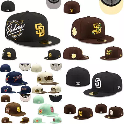 Unisex New Era MLB San Diego Padres 59FIFTY 5950 Fitted Hat - SD 2024 New Styles • $17.49