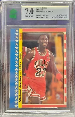 Michael Jordan 1987-88 Fleer STICKER #2 NR MNT 7.0 MNT • $112.50