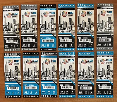 Lot Of 12 - BIG TEN BASKETBALL TOURNAMENT 2018 FULL TICKETS MICHIGAN WOLVERINES • $19