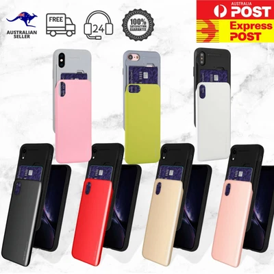 $11.95 • Buy IPhone 7/8/Xs/Max/XR Back Case Mercury Goospery Skyslide Slide Card Holder Cover