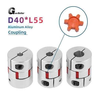 Flexible Spider Shaft Coupling CNC Stepper Motor Coupler D40 L55mm Hole 6mm~22mm • $10.19