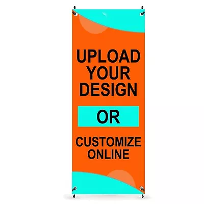 Custom Printing X Banner Stand 24 X63  Curl-Free Fabric With Stand And Carry Bag • $69.99