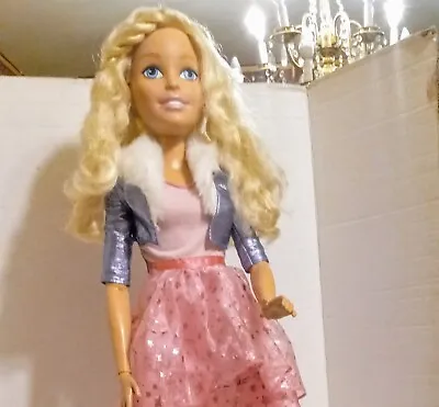 Mattel 2016 Just Play Barbie My Size Best Friend Blonde Pink Dress Posable 28  • $24